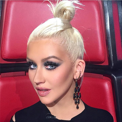 Christina Aguilera's Asian Inspired Top Knot