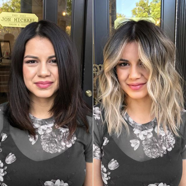 gorgeous balayage hair color transformation on dark hair by @danielmbeauty