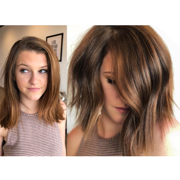 Warm Hazelnut Balayage Color Formula