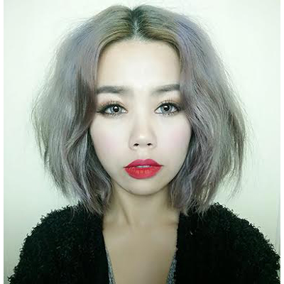 Before Metallic Purple Bob