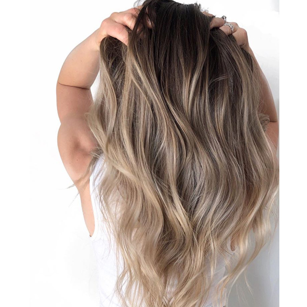 Honey Blonde Balayage Created Using The New Moroccanoil Color Complete Collection