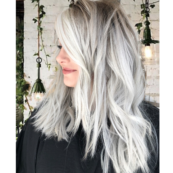 Platinum Babylights + Shadow Root Base Get The How-To & Color Formulas After Shot
