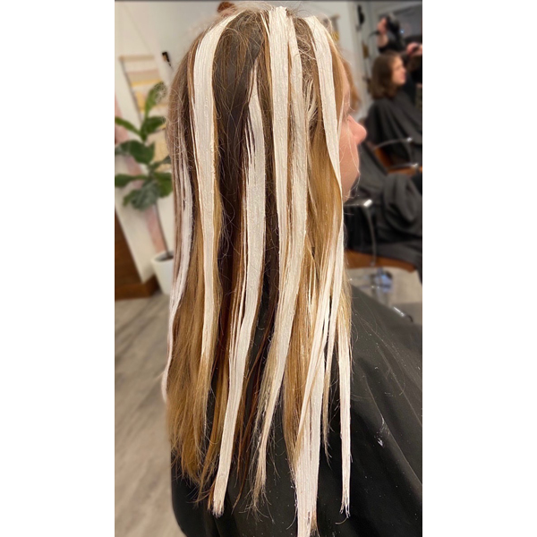 Madison Carbrey @hairbymadisoncarbrey Dimensional Vanilla Blonde Balayage How To Color Formula PRAVANA Redken