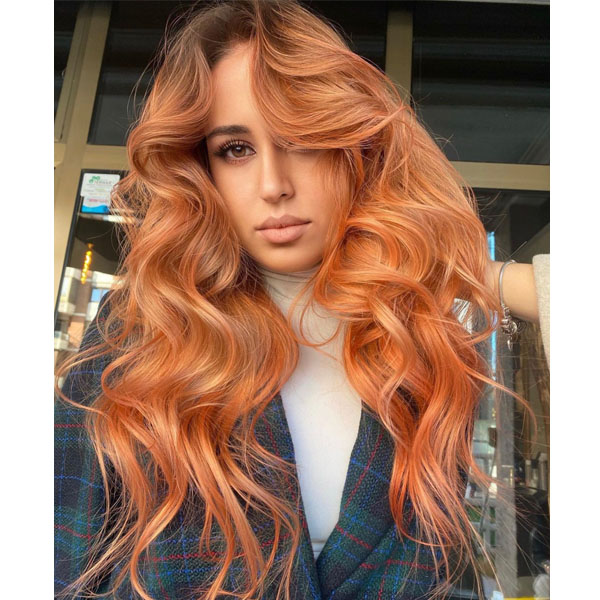 Peach Orange Rosy Color Formula Metallic Bronze Wella Professional @energy.hair Lirim Lulaj