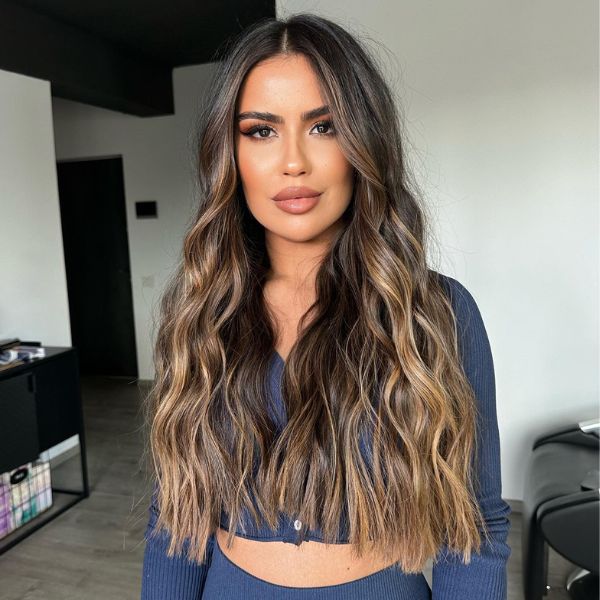 Backlit golden brunette formula how-to steps tutorial using Moroccanoil