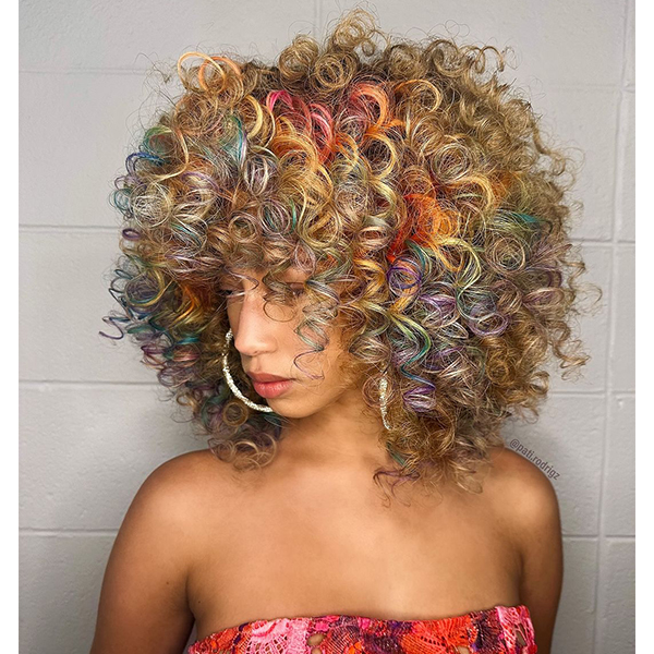 Rainbow pops curl placement tutorial how-to Matrix Socolor Patricia Rodrigz
