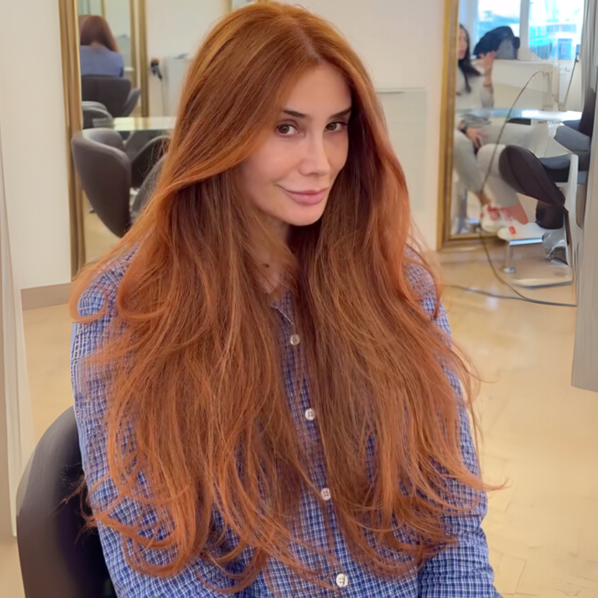 the finished vibrant copper on vasile's client