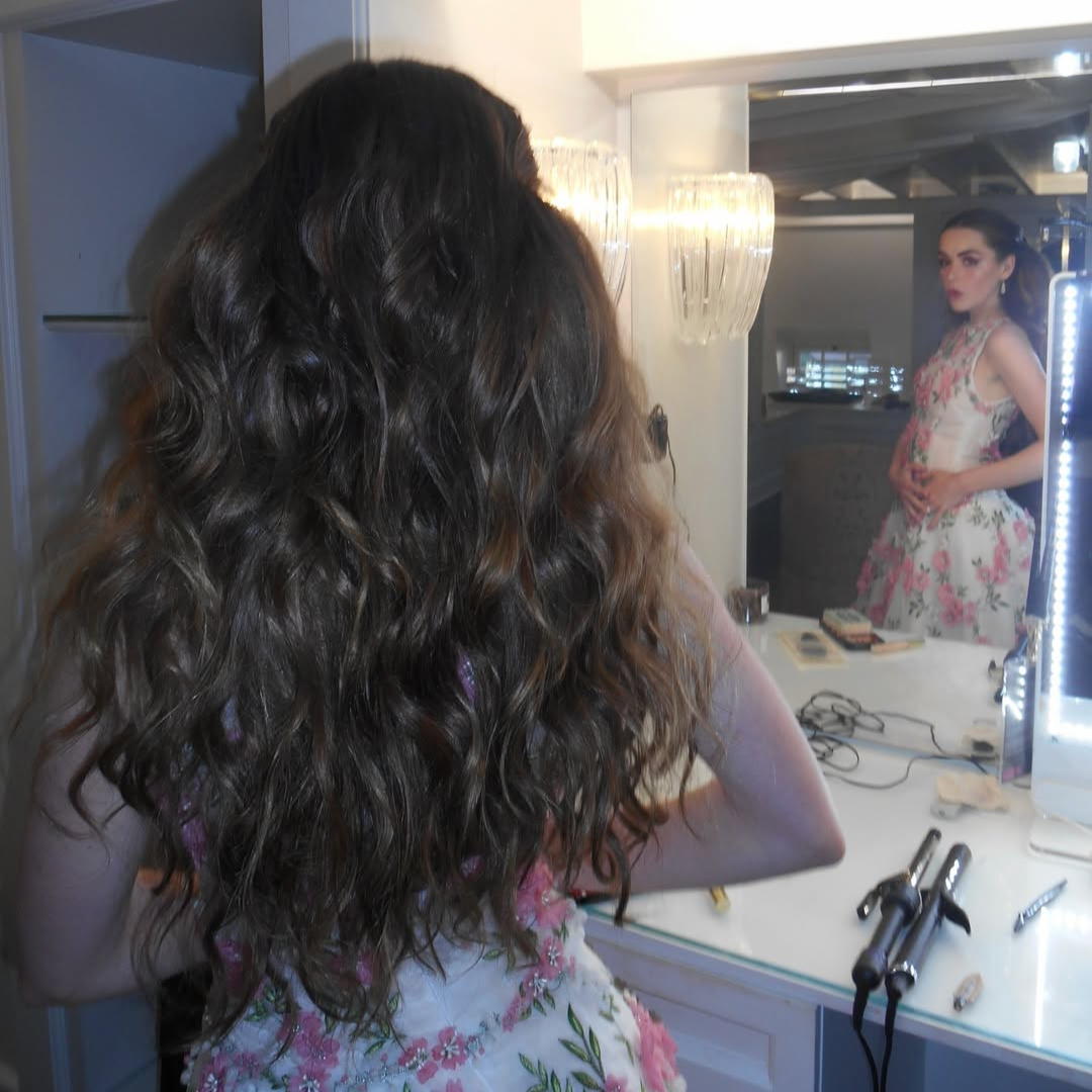 golden hour brunette Kiernan Shipka Photo Credit Instagram via @claytonhawkins (2)
